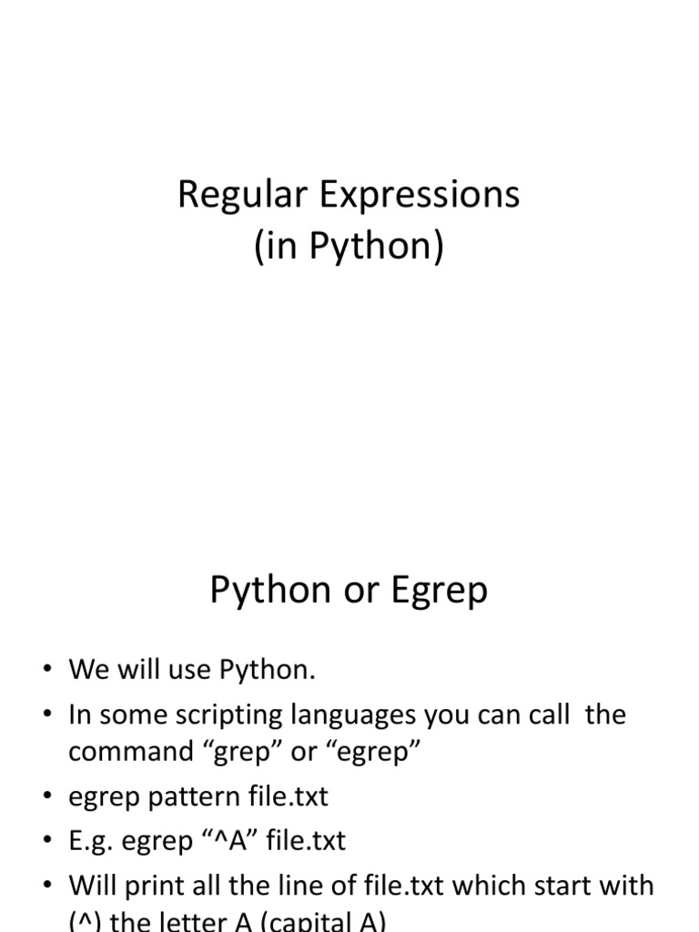 Regular Expressions Python | PDF | Regular Expression | Encodings