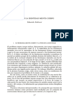 4.1 Eduardo Rabossi La Tesis de La Identidad Mente Cuerpo PDF