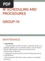 M' Scheduling and Procedures GROUP:10