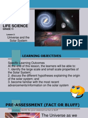 Els Lesson 2 Universe The Solar Systemppt
