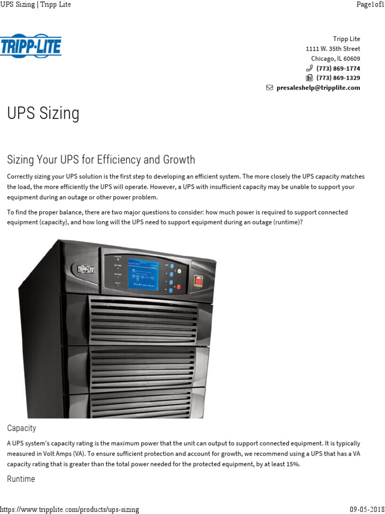 UPS Sizing Solutions PDF Battery (Electricity) Electrical Engineering