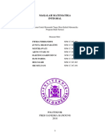 Makalah Matematika Integral: Disusun Untuk Memenuhi Tugas Mata Kuliah Matematika Program Studi Farmasi