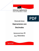 06 Operaciones Con Decimales PDF