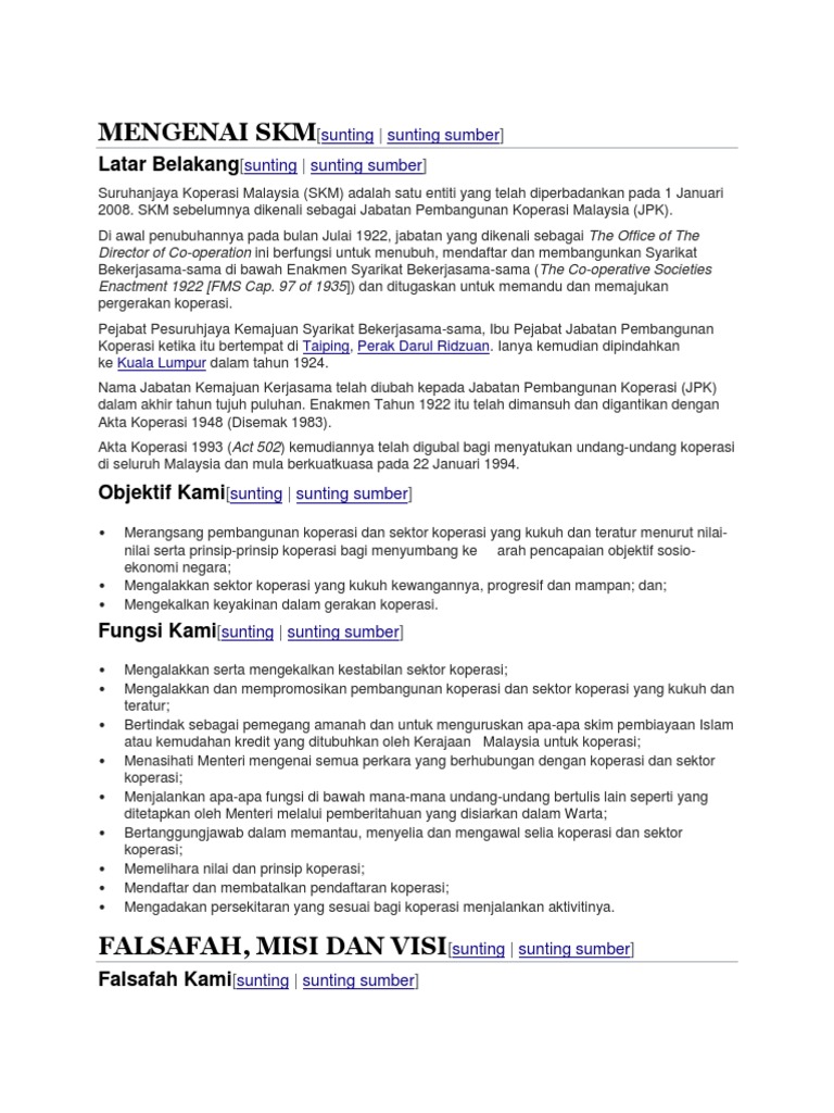 Sejarah dan Fungsi SKM di Malaysia | PDF