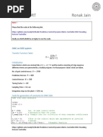 Model Predictive Control Report by Ronak Jain