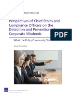 Perspectives of Chief Ethics and Compliance Oficers on the Detection and Prevention of Corporate Misdeeds