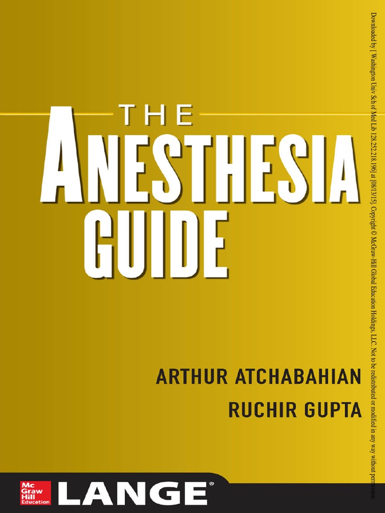 The Anesthesia Guide2013 PDF Medical Specialties Medicine