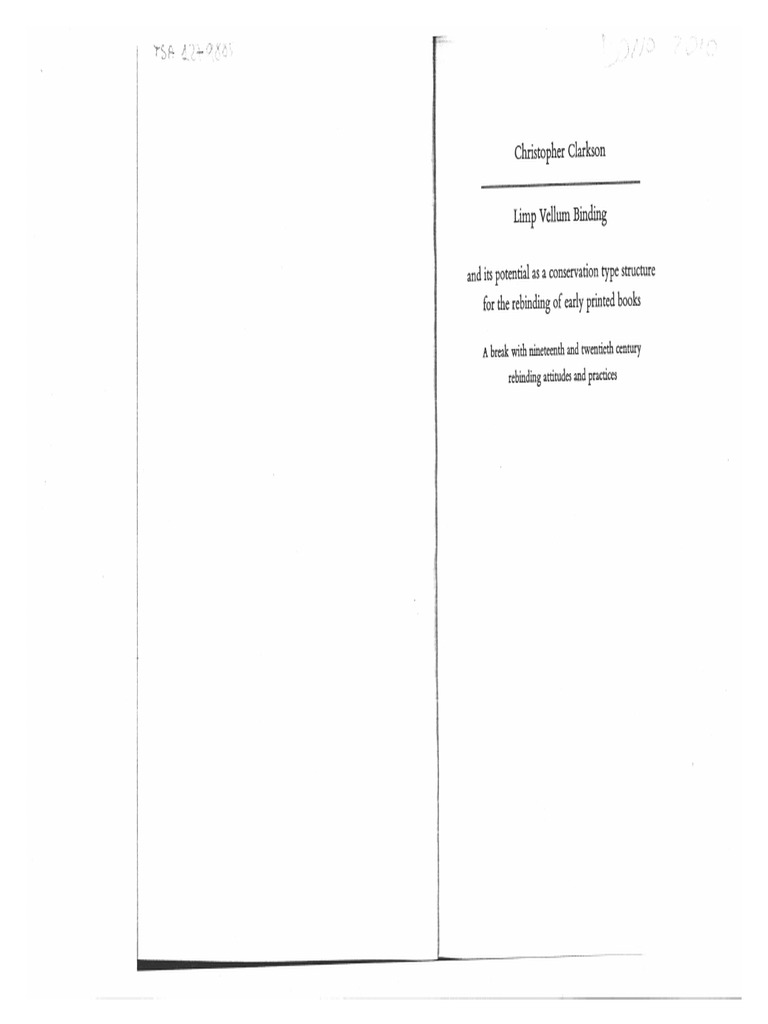 Clarkson Limp Vellum Binding PDF PDF