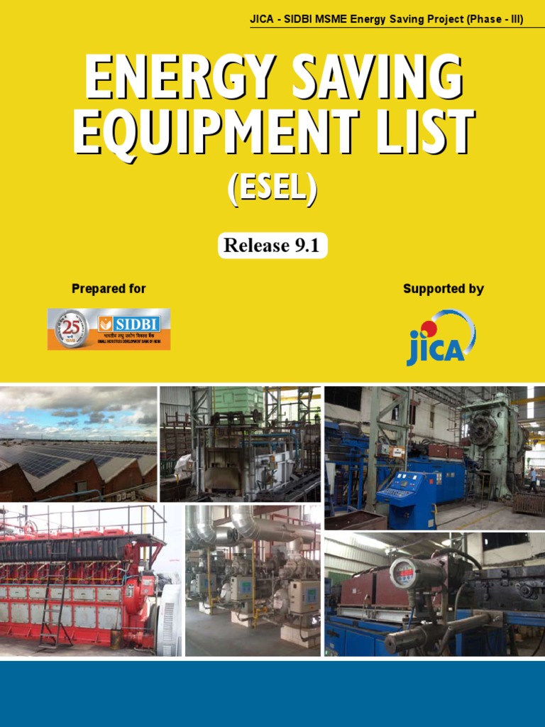 Energy Saving Equipment List - 9.1, PDF, Energy Conservation