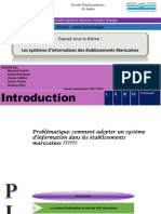 Exposé Des SI Dans Les Établissements Marocaines