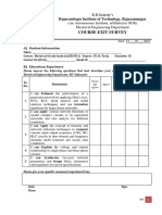 Course Exit Survey EE3071