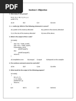 Section I: Objective: 1. How Many X's Are Printed?