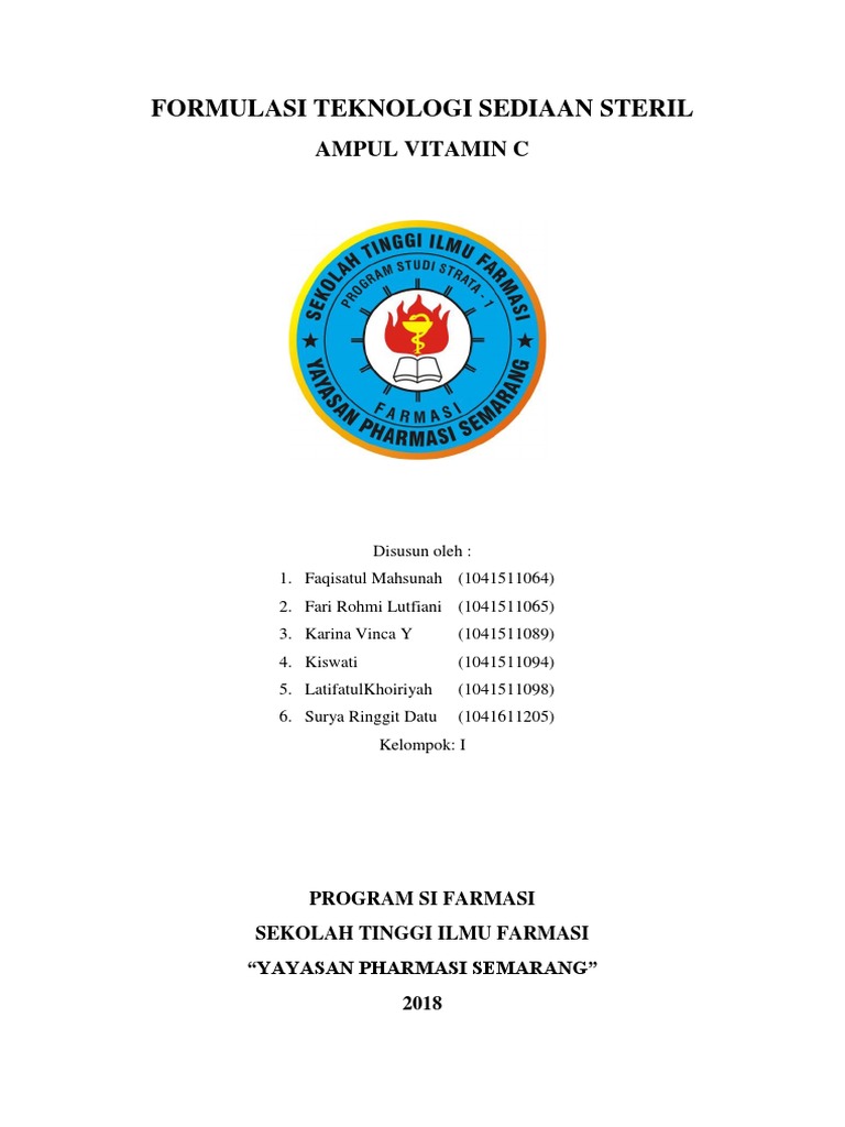 Makalah Kelompok 1 Ampul Vit C