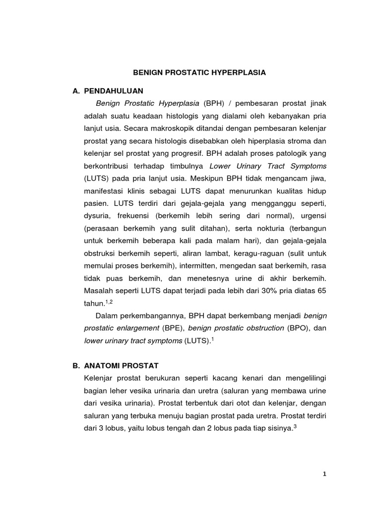 Benign Prostatic Hyperplasia | PDF