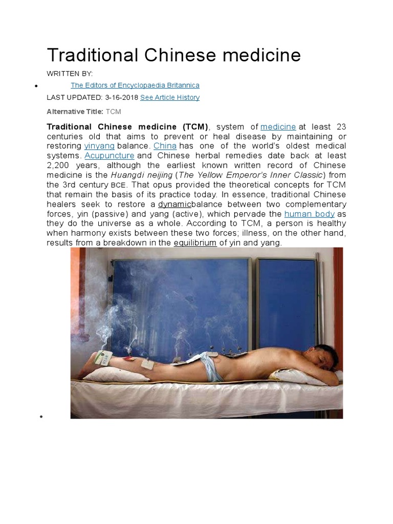 TCM Traditional Chinese Medicine | PDF | Traditional Chinese Medicine ...
