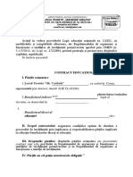 Contract Educațional I. Părțile Semnatare: Liceul Teoretic Gheorghe Vasilichi"