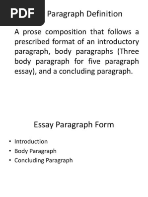 Essay Paragraph
