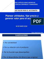 UCSS Planear Utilidades, Fijar Precio Y GENERARAR VALOR Para ACCIONISTA