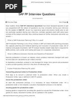 SAP PP Interview Questions - TutorialsPoint