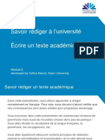 Module 5 - Academic Writing - French