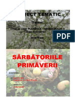 Proiect Tematic Sarbatorile Primaverii