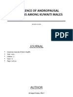 Prevalence of Andropausal Symptoms Among Kuwaiti Males