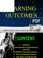 Learning Outcomes and Set Induction