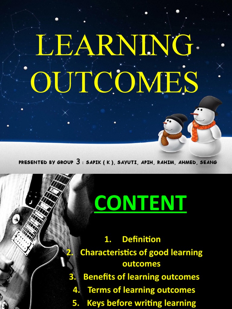 Understanding Learning Outcomes and Set Induction | PDF | Learning ...
