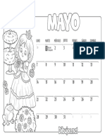 Calendario Infantil 2018 Colorear Mayo