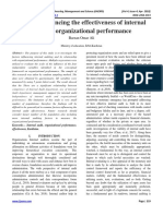 Factors Influencing The Effectiveness of Internal Audit On Organizational Performance
