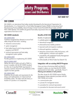 Fact Sheet #27: ISO 22000 Standards Benefits of ISO 22000