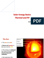 Solar Energy Basics: Thermal and PV Systems