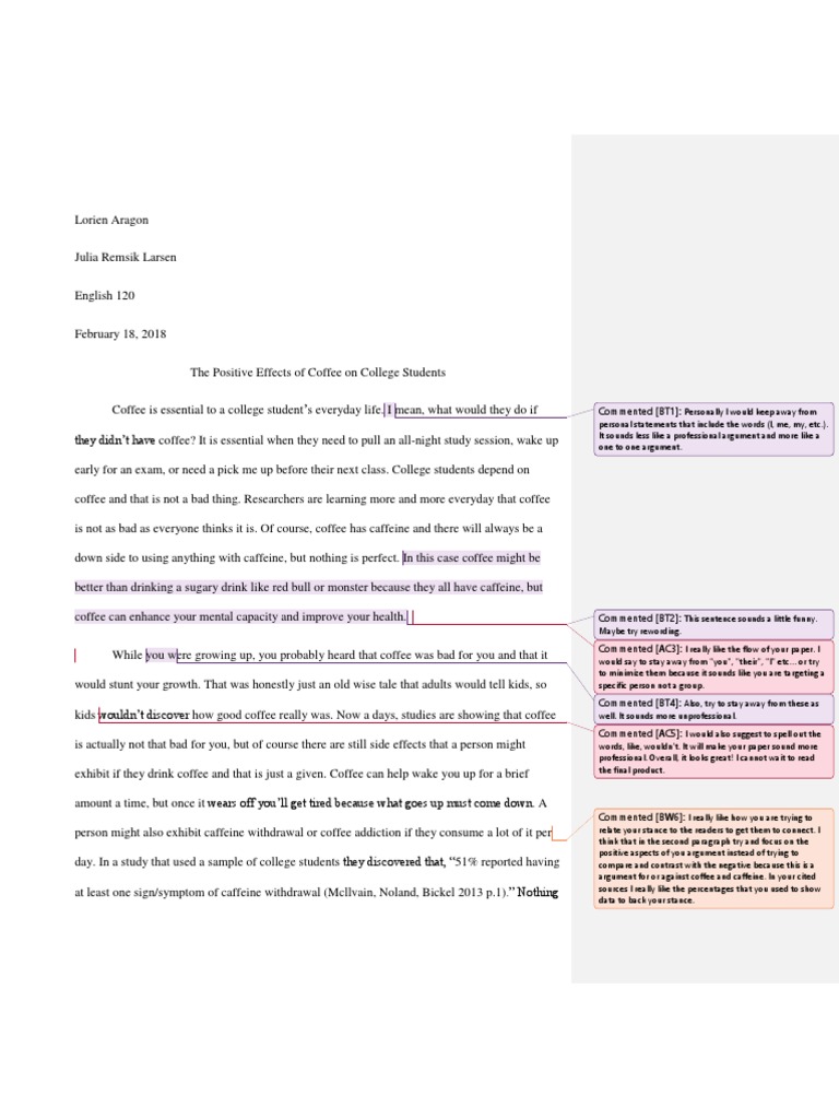 Coffee argumentative essay picture