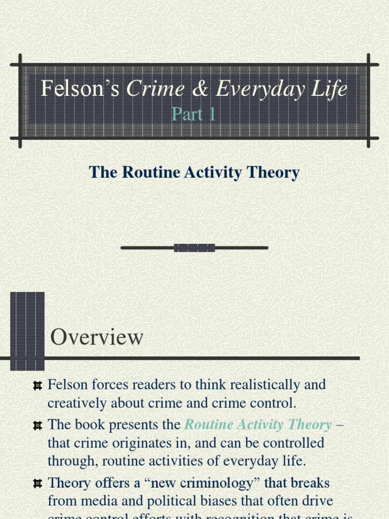 Felson-S Crime & Everyday Life | PDF | Self Control | Self-Management