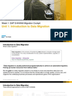 Unit 1: Introduction To Data Migration: Week 1: SAP S/4HANA Migration Cockpit
