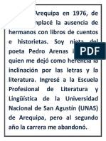 Vida y literatura de una arequipeña