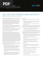 Dell EMC Networking S4048 On Spec Sheet