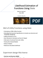 MLE of Utility Function by Using Stata