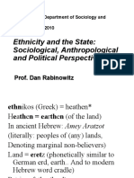 Ethnicity and The State: Sociological, Anthropological and Political Perspectives