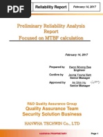 MTBF Report XRN 410s