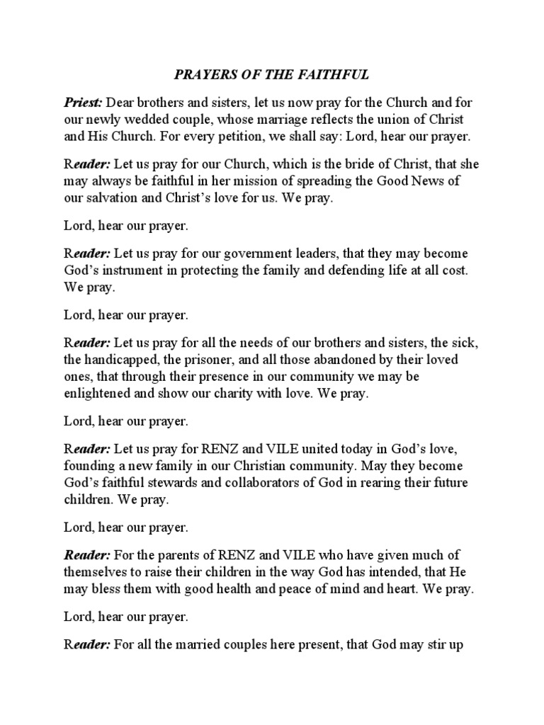 Prayers of The Faithful PDF