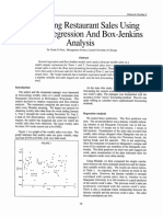 9 Forecasting Restaurant Sales Using Multiple Regression and Box-Jenkins Analysis