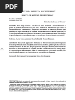 1 - De Oliveira, Fábio Corrêa Souza. Direitos Da Natureza Biocentrismo. Revista Direito e Desenvolvimento, V. 8, p. 128-142, 2017.