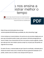 Jesus ensina a administrar o tempo