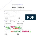 Math Olympiad Class 5 Sample Paper