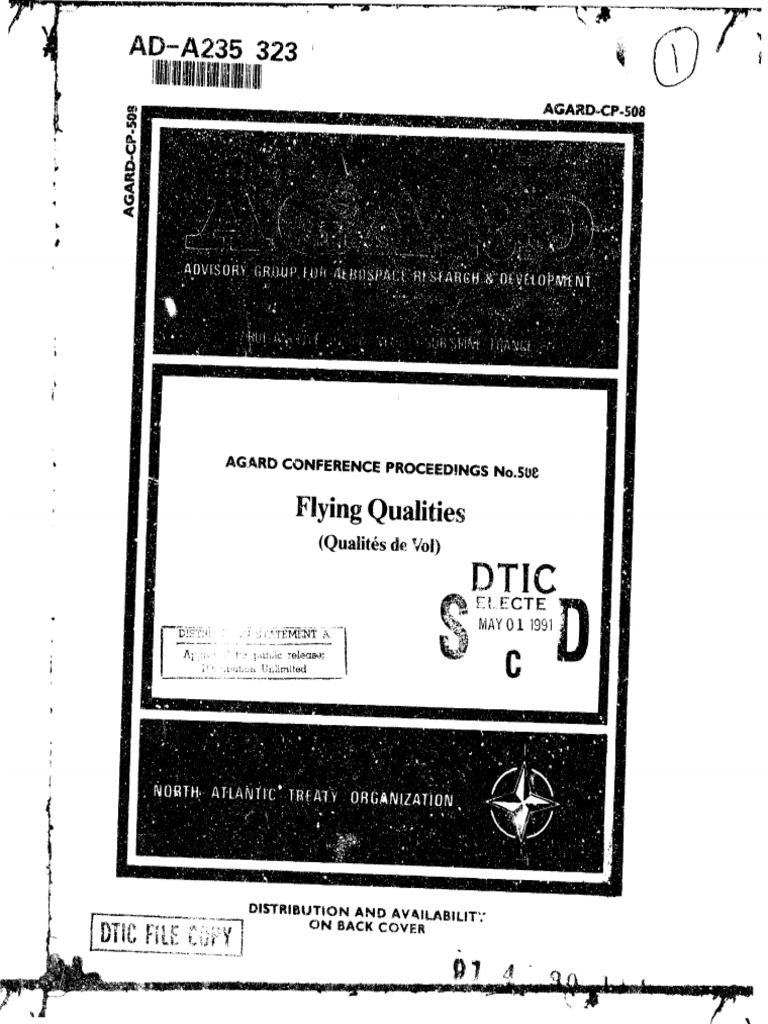 AGARD CP 508 Flying Qualities | PDF | Airplane | Flight