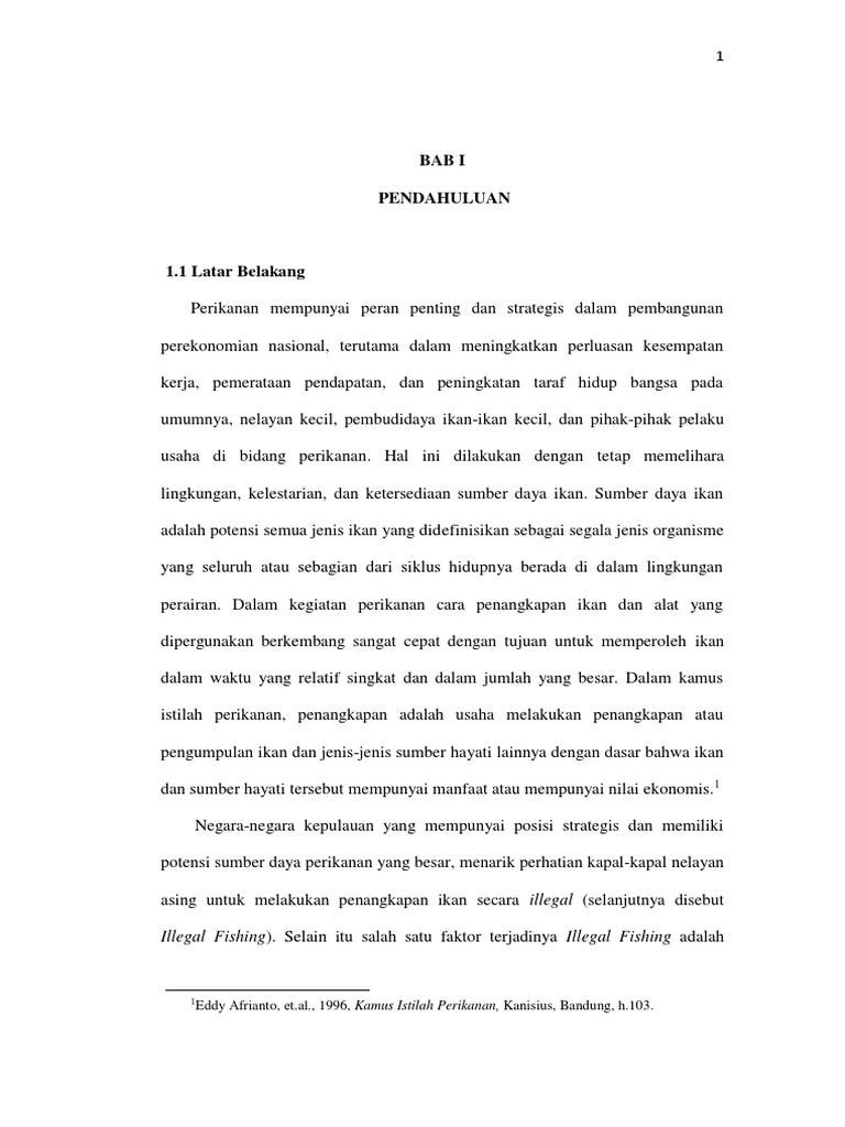 BAB I PENDAHULUAN 1.1 Latar Belakang Perikanan