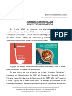 Alimentacion Saludable en Centros Educativos Noticia - 2018 04 05 PDF