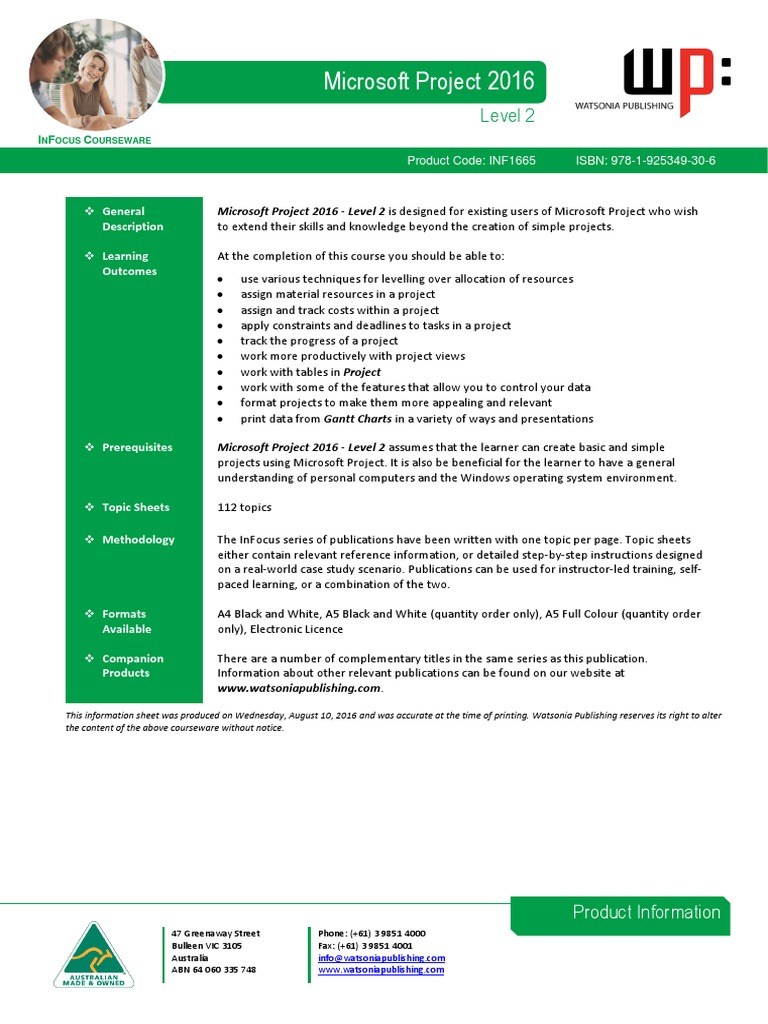 Course Outline For INF1665 | PDF | Data | Microsoft