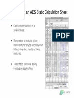 Fan and Duct Static Calculation Sheet Sample